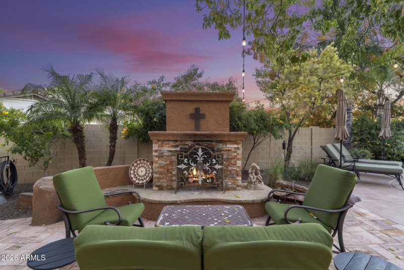 Large Outdoor Fireplace
