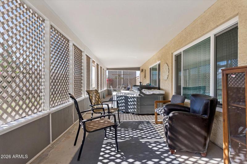 Screened in porch with Spa