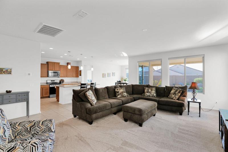 Open concept floor plan