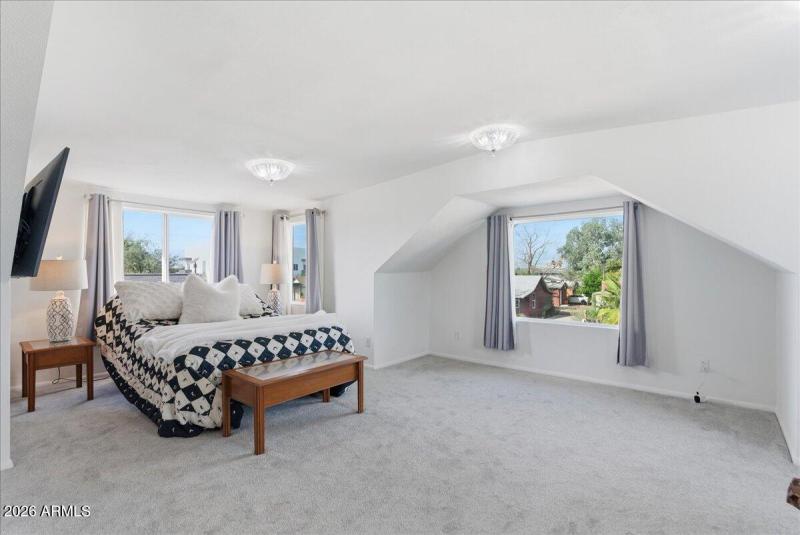 Upstairs apartment primary bedroom