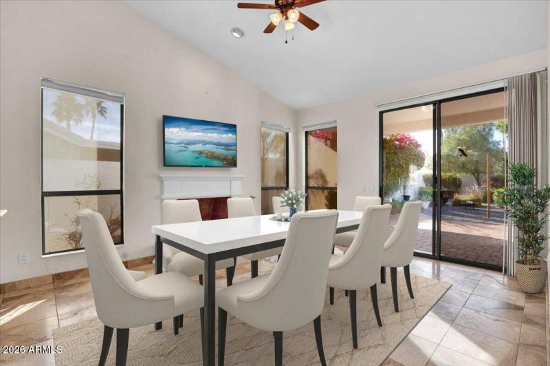 Family Room as Dining Room