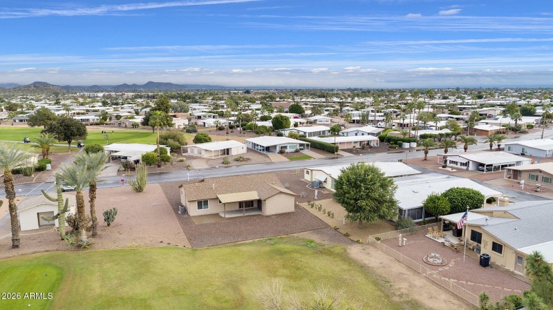 Aerial Looking Back at Home