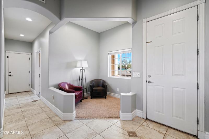 Foyer With Cozy Seating Nook
