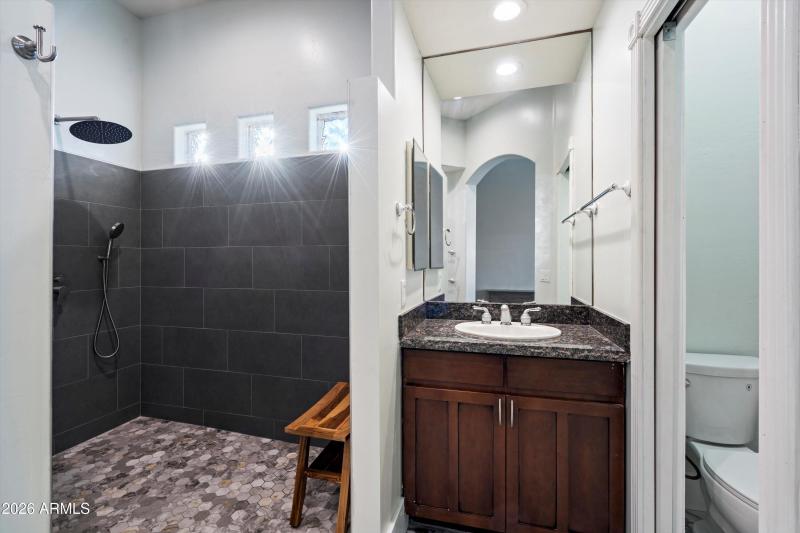 Updated Primary Bath With Granite Vanity