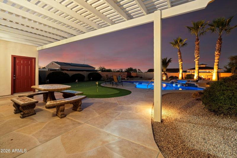 Pergola Dining Area Furniture Conveys