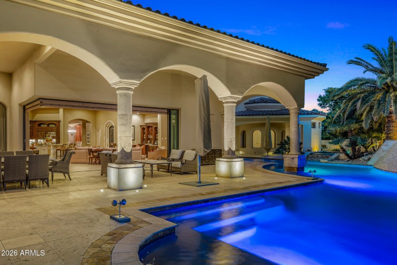 71backyard pool and lounge_twilight