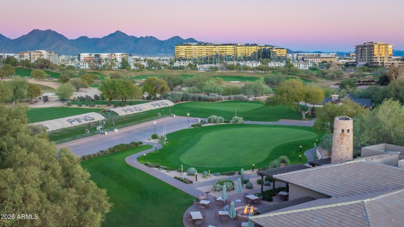 Community Aerial View At Twilight