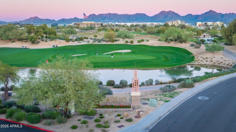 Community Aerial View At Twilight