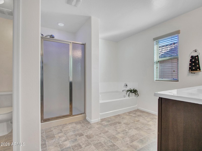 Primary Bath Garden Tub and Shower