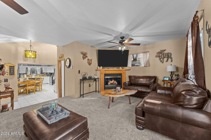 Living Area open to kitchen/entry