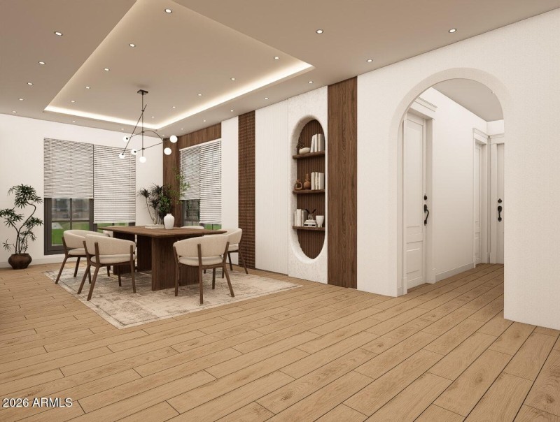 Virtual Dining and hallway