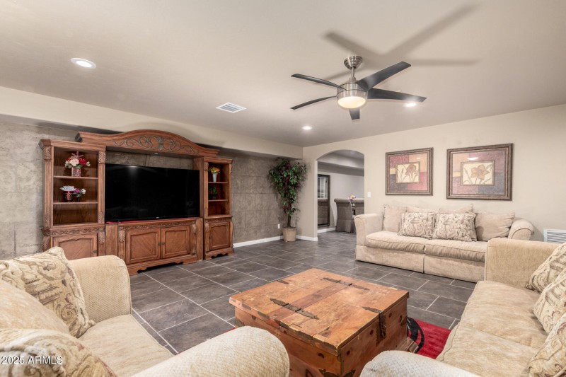 Lower level living space