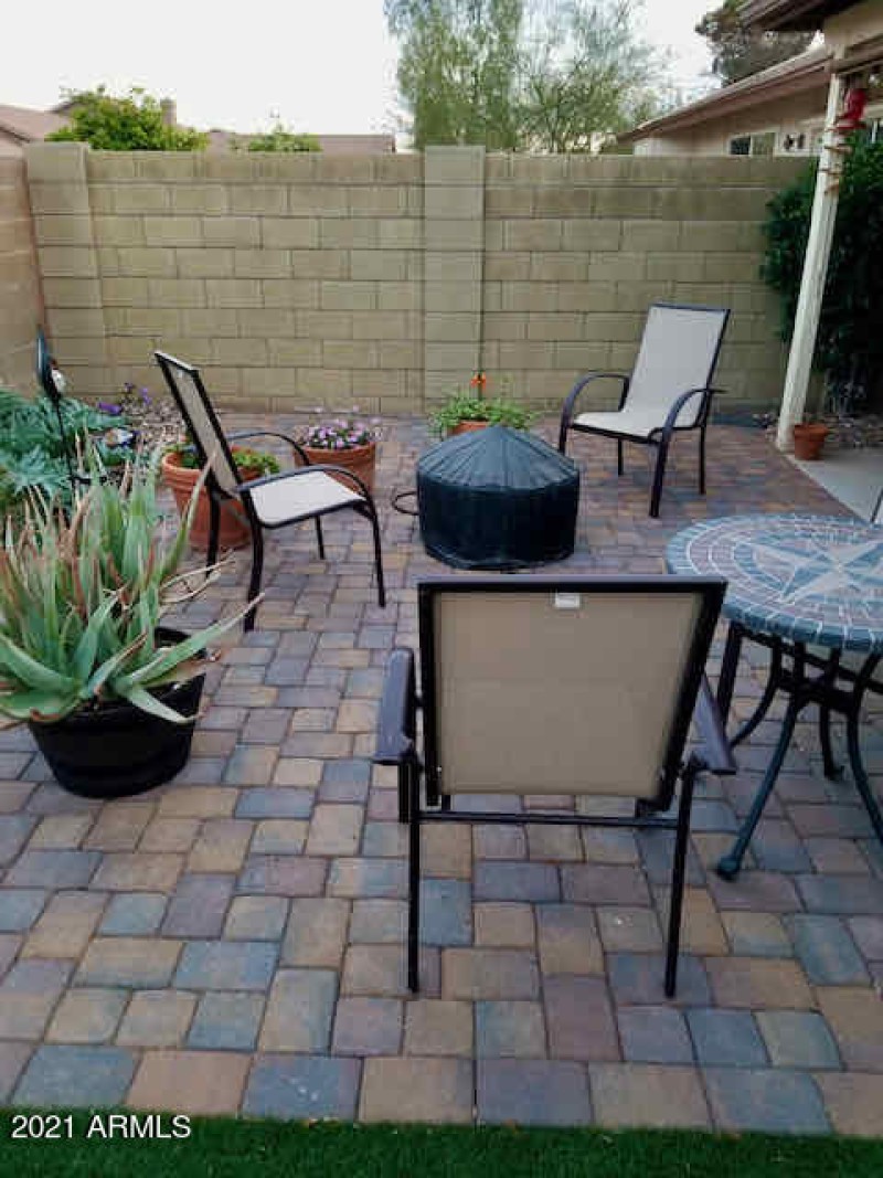 Backyard with Paver Patio