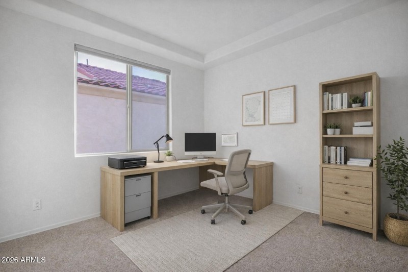 Virtually Staged 3rd Bedroom/Den