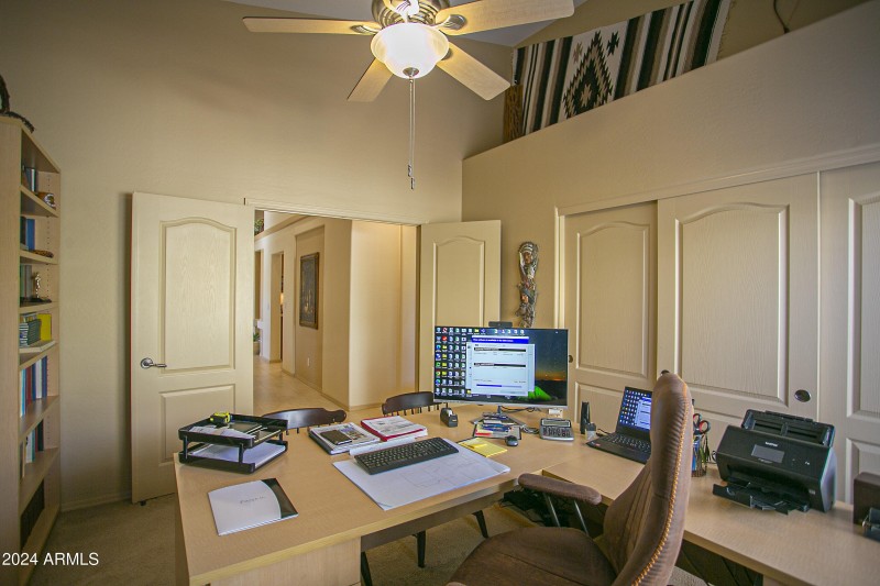 Office with Closet and Double Doors