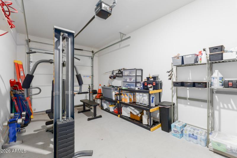 Additional garage storage area