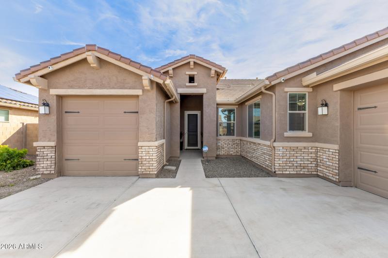 Front entry and garage view