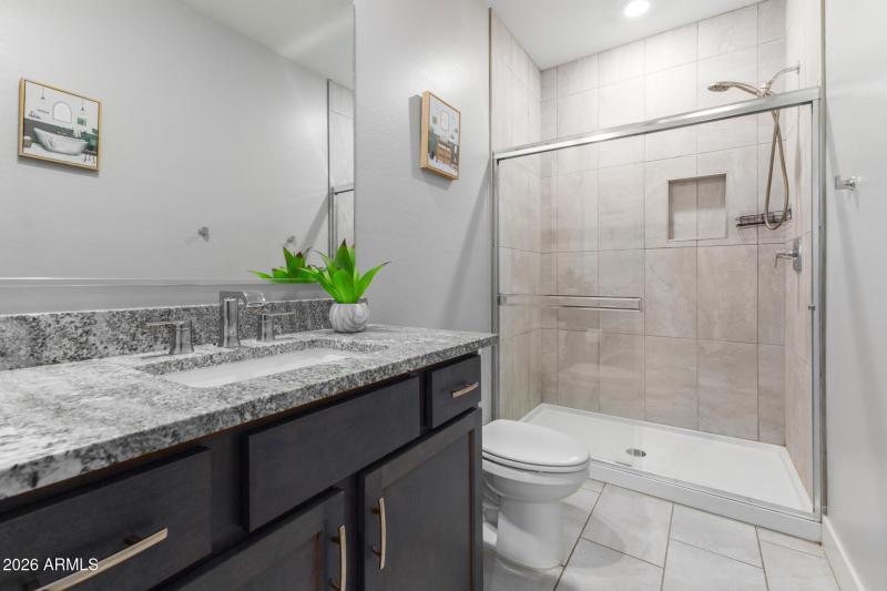 Third hall bathroom with walk-in shower
