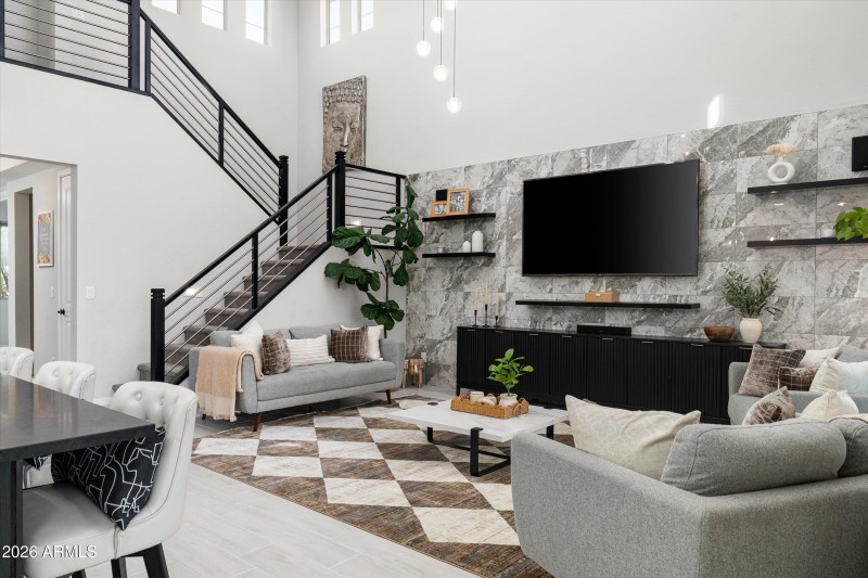 Great Room View to Stairway