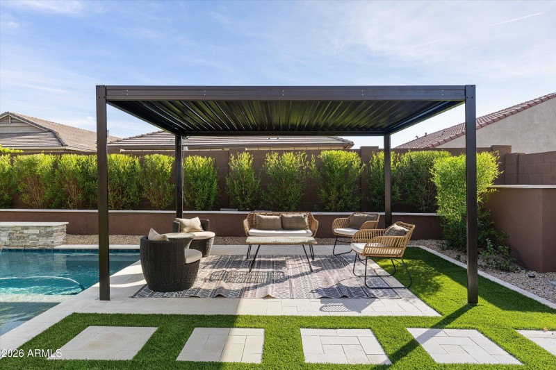 Shaded patio for outdoor living