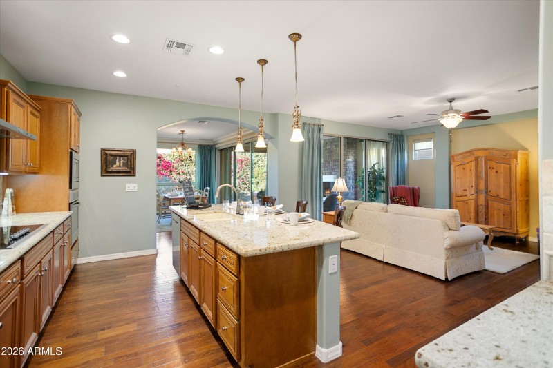 KITCHEN IS OPEN TO THE GREAT ROOM