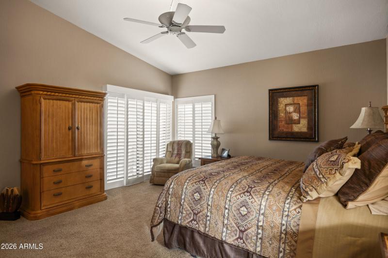 Master suite with exit to patio