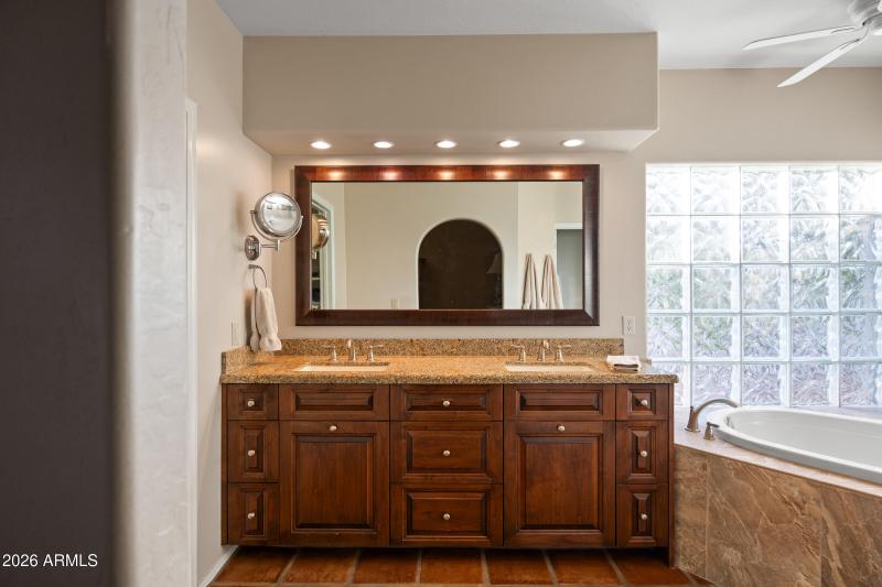 Double vanities in master suite