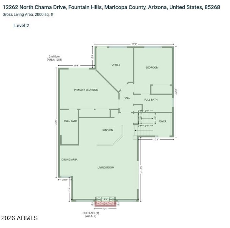A Unit - Level 2 Floorplan