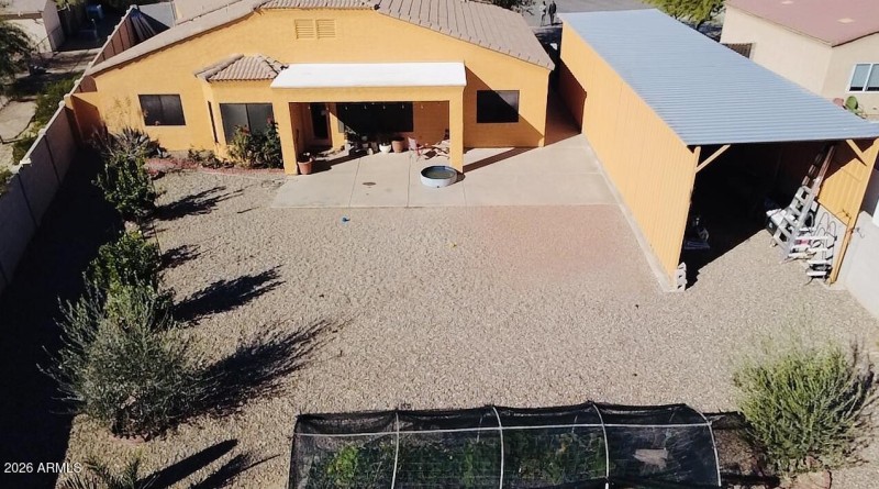 Back of home and yard