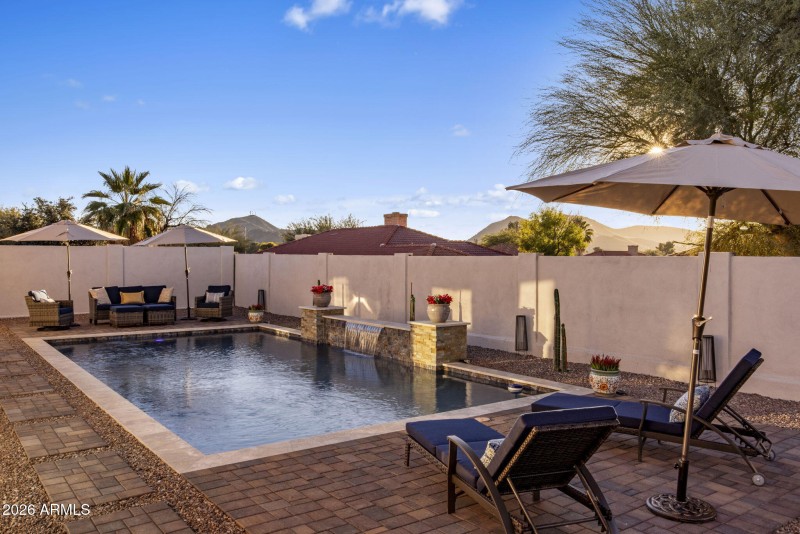 Brand new pool with paver patio