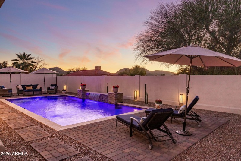 Backyard sunset views.