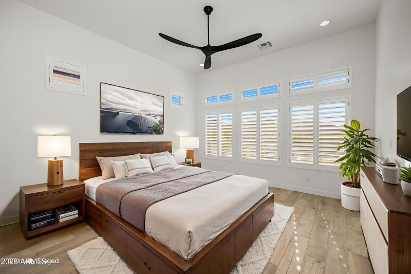 Primary Bedroom Staged