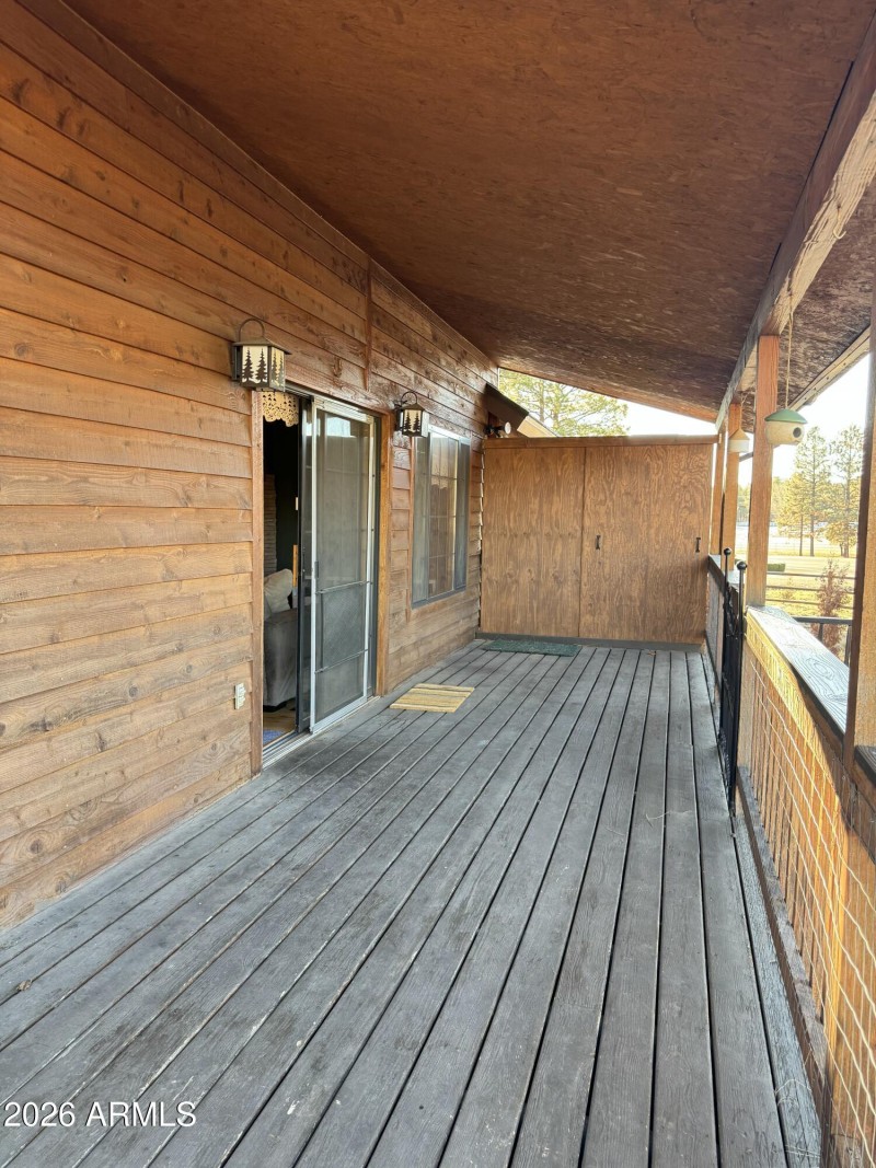 Large covered deck