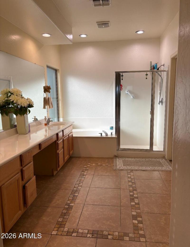 Freshly Painted Master Bathroom