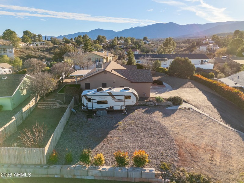 Aerial Of parking and house