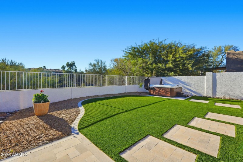 Open private backyard