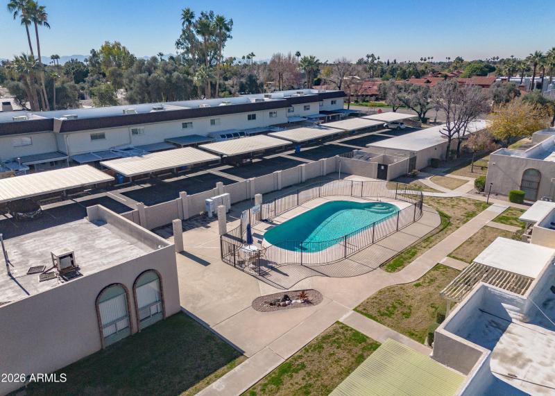 Community pool & covered parking