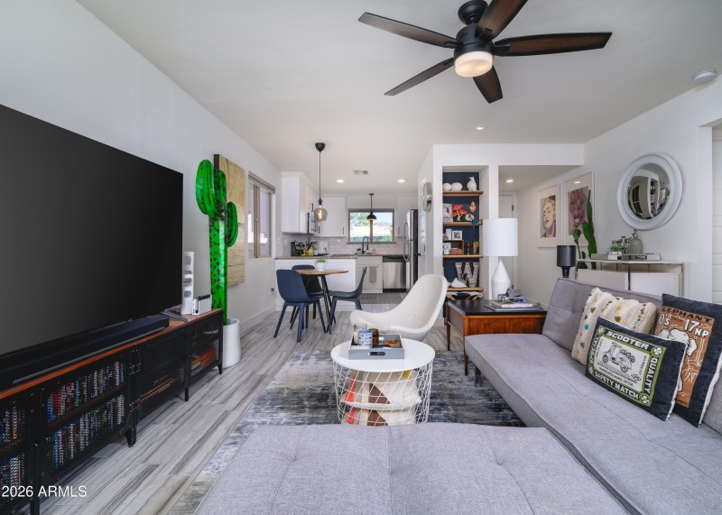 Bright modern living space