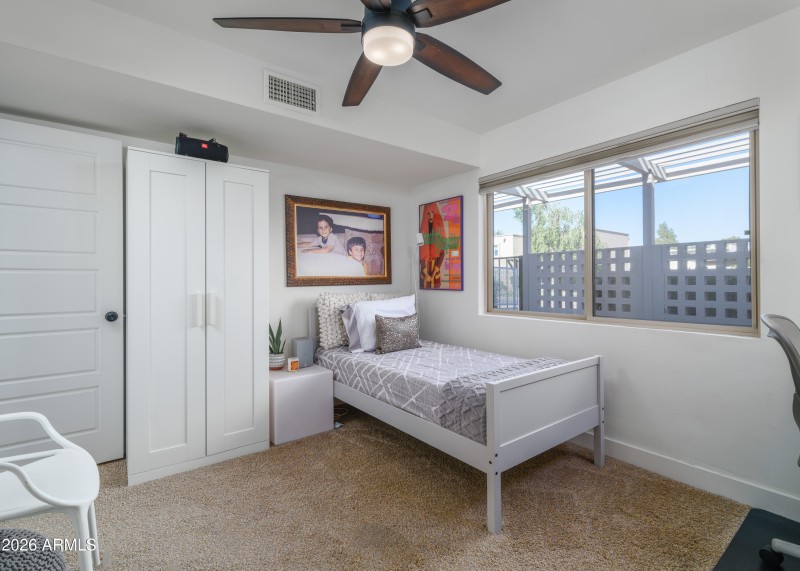 Guest room with natural light