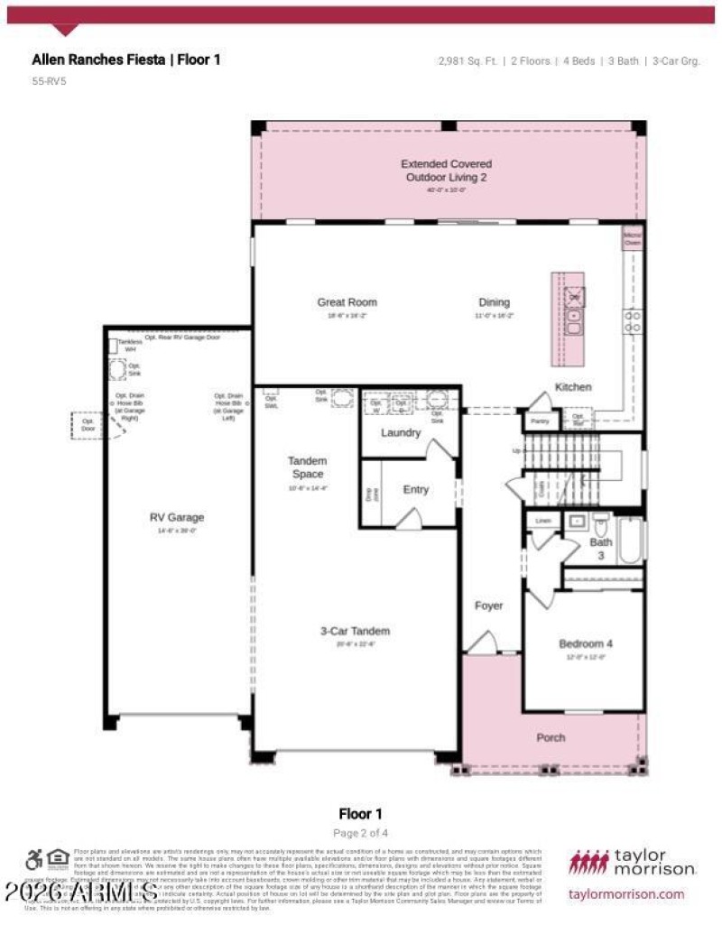 TM 55-RV5 Floor Plan. Main Level