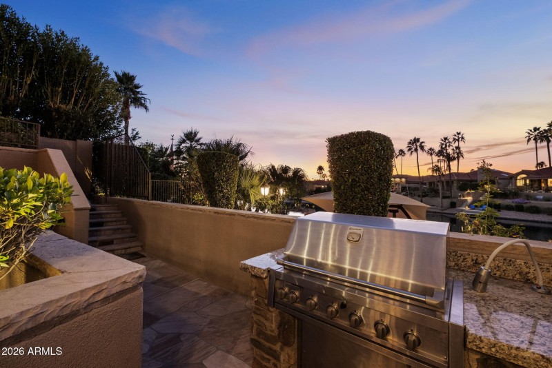 Built-in BBQ at Twilight