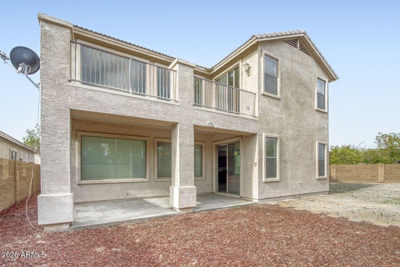Back Patio and Balcony