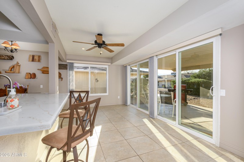 Enclosed Patio with Vinyl Sliding door