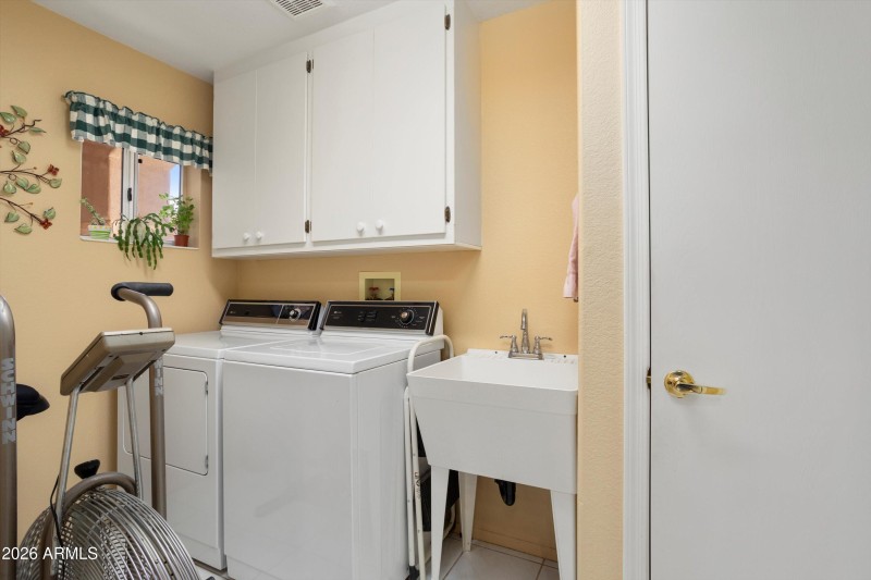 Inside Laundry with Utility Sink