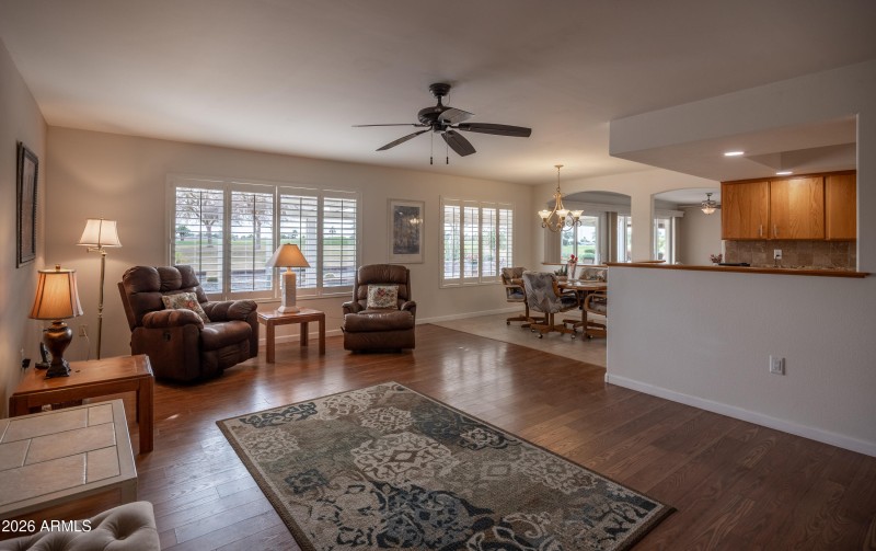 Living room, dining, kitchen and AZ room