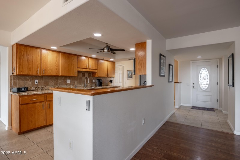 Kitchen with custom cabinets