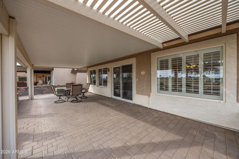 Huge, professionally done covered patio