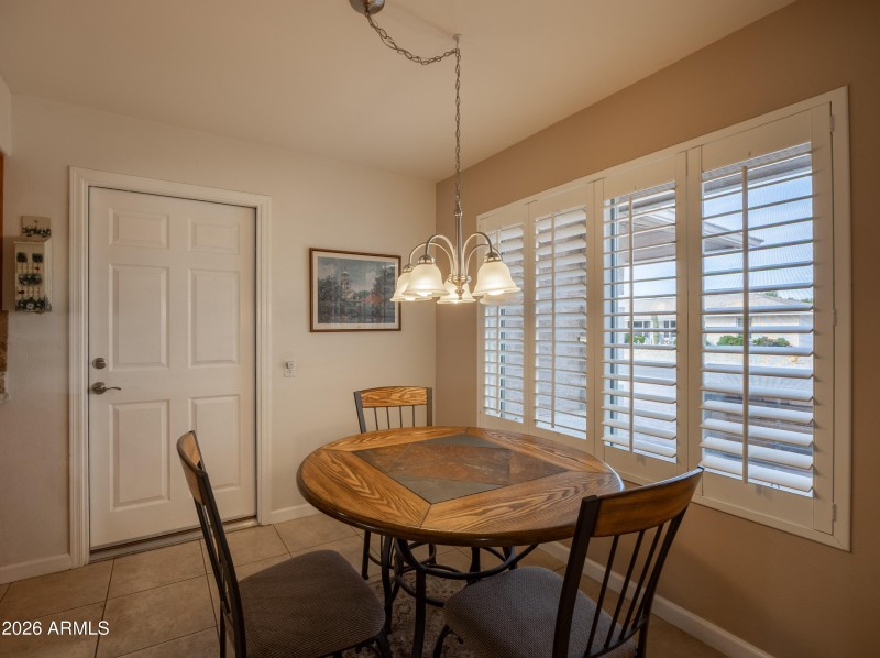 Dinette area at front of home