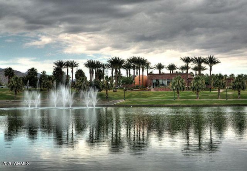 North Lake fountain view