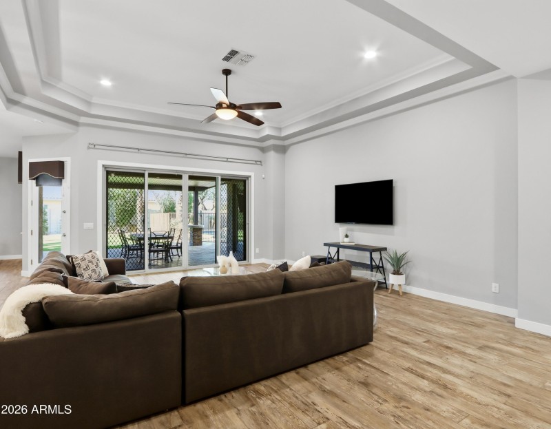 Great Room looks out to Back